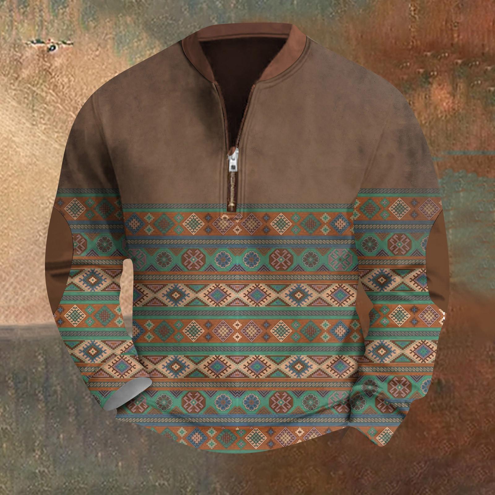 Winnerer Uranus Heren Retro Casual Gradient Bedrukt Sweatshirt XL