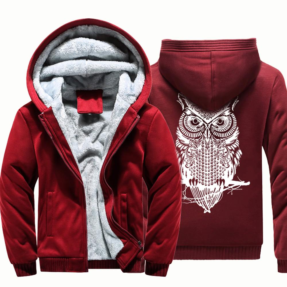 Sinking fish Heren hoodie winter warme fleece rits trui jas uitloper jas tops blouses XXXXL rood