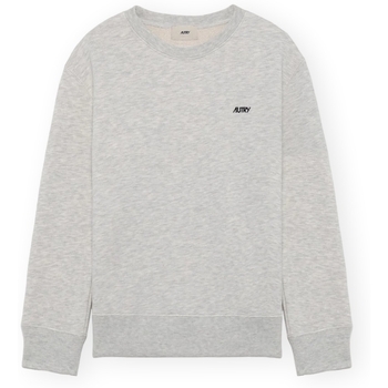Autry Sweater  Embroidered Logo Crewneck Sweatshirt - Grey Melange
