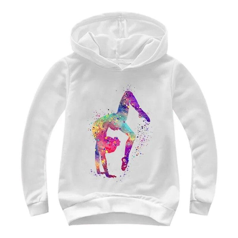 Xuhaijian02 Aquarel Gymnastiek Cartoon Hoodies Kinderen Jongens Sweatshirts Trui Bovenkleding Hoodie Meisjes GYM Streetwear Hoody Jongenskleding 160