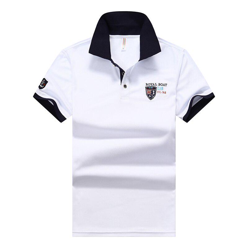 YL11KEEP Clothing Herenpoloshirt Katoenen shirt met korte mouwen Merken Zomersportshirts Golftennispoloshirt Heren L wit