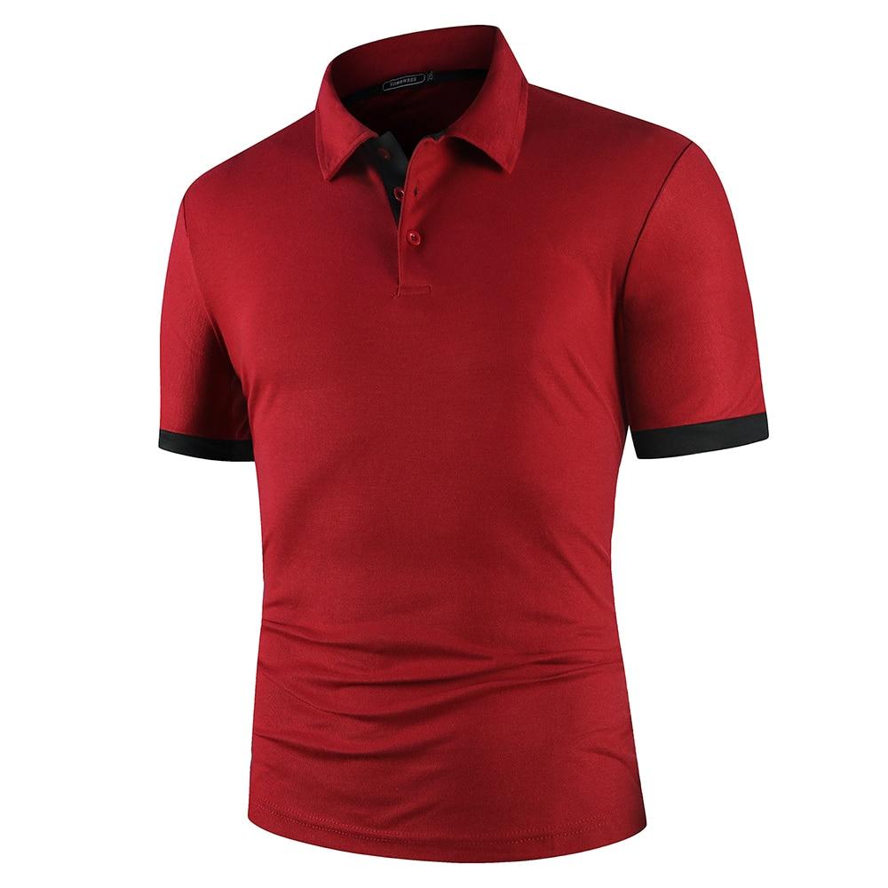 King Billion Mannen Polo Heren Shirt Korte Mouw Polo Shirt Contrast Kleur Polo Nieuwe Kleding Zomer Streetwear Casual Mode Heren tops XXXL bordeaux