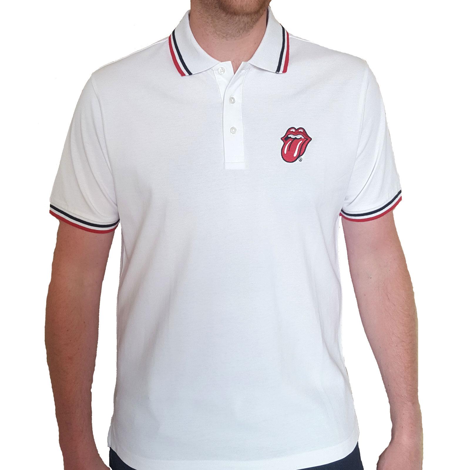 The Rolling Stones Het Rolling Stones klassieke tongpoloshirt voor volwassenen, uniseks M wit