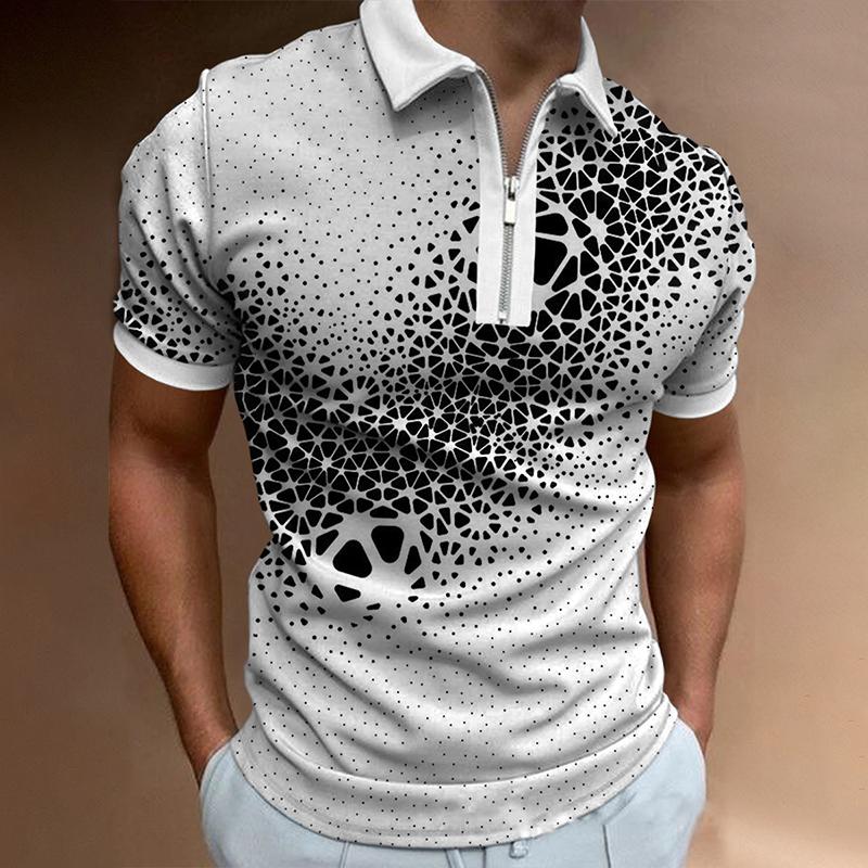 Haodingfushi 3D digitale print heren casual poloshirt met korte mouwen, heren casual sportrits poloshirt, S-5XL. 4XL