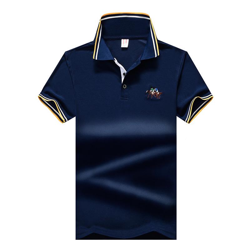 Jianchi.C Clothing Zomer Plus Maat 8xl Heren T-shirt met korte mouwen Heren poloshirt XXXXL blauw