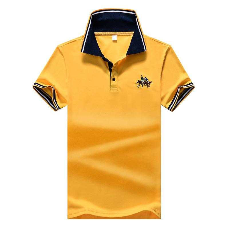 Jianchi.C Clothing Zomer Plus Maat 8xl Heren T-shirt met korte mouwen Heren poloshirt 7XL donkergele kleur