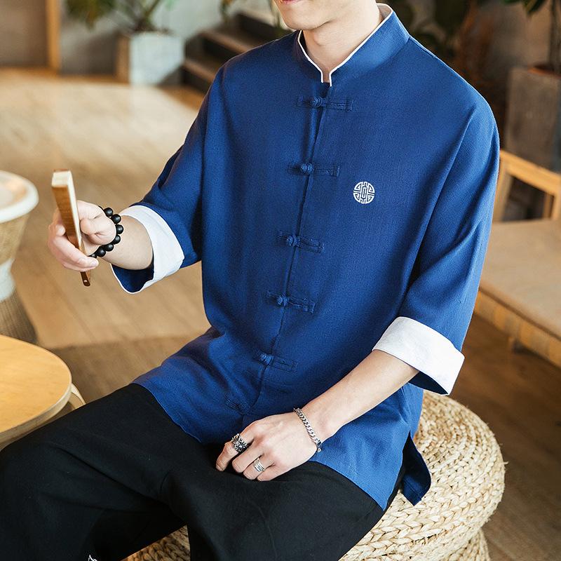 DSorothy Japanse Kimono Samurai Kostuum Heren Print Yukata Jas Harajuku Stijl Shirt Japanse Mannelijke Traditionele Borduurwerk Haori Cardigan L