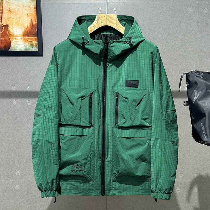 Trendsetter-mens clothing Plus Size 5XL-12XL Oversize Jassen voor Mannen Mode Meerdere Zakken heren Trenchcoat Lange Mouw Bovenkleding 9XL groen