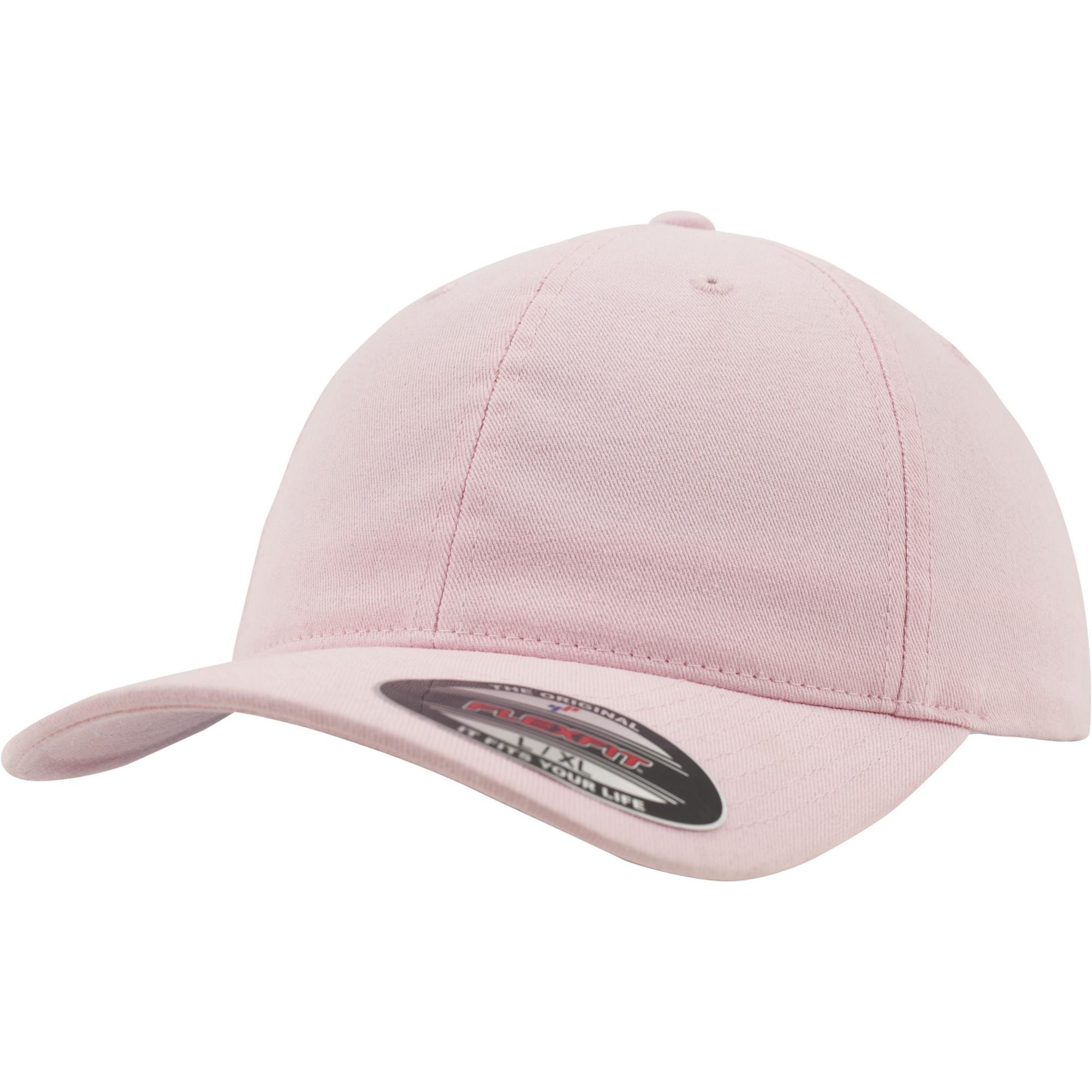 FLEXFIT kledingstuk gewassen katoenen papa-baseballpet (pak van 2) S/M roze