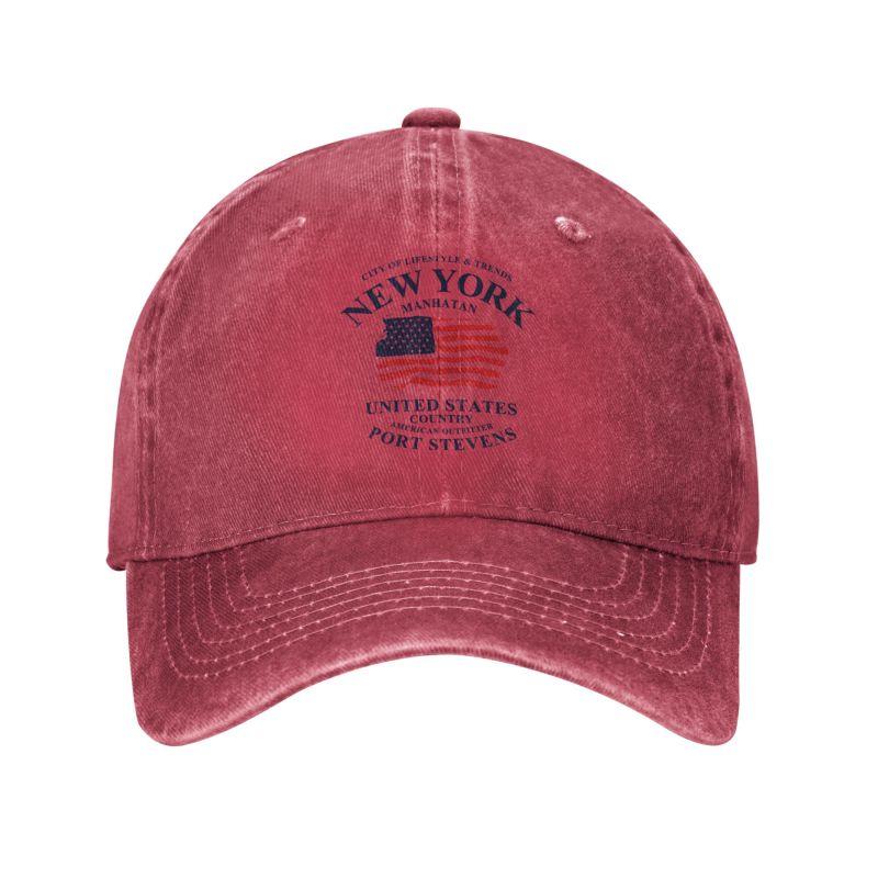 91610103MAC303Y57G Mode katoen New York Manhattan USA vlag baseball cap voor unisex vrouwen gepersonaliseerde verstelbare unisex Amerikaanse papa hoed hiphop Adult Baseball Cap