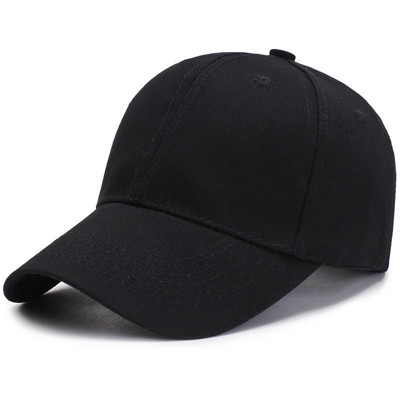 Happy Market Mode Mannelijke en Vrouwelijke Hoge Hoeden Effen Hoed Zonnebrandcrème Hoeden Outdoor Zonnehoed Baseball Cap zwart