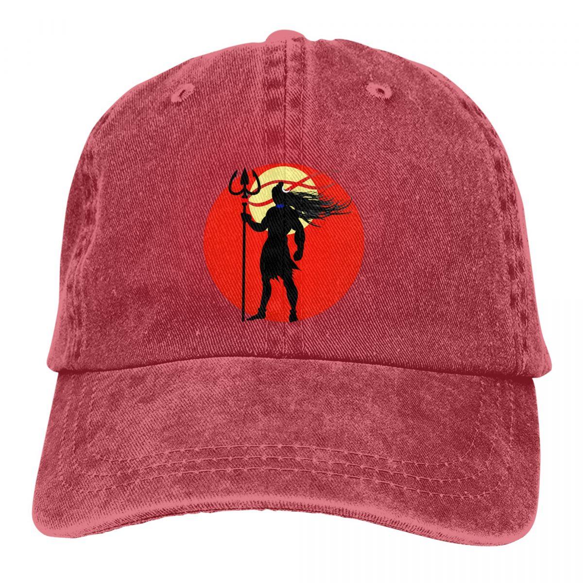 LorlaHome Gewassen Unisex's Baseball Cap Bhagwan Trucker Snapback Caps Papa Hoed Lord Shiva India God Golf Hoeden One Size