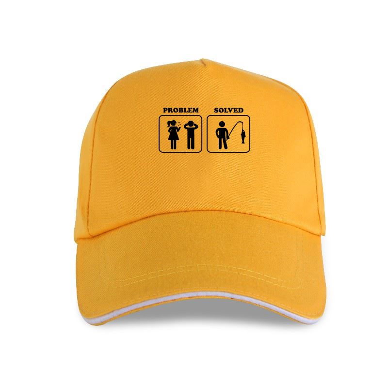 91510107MAC1P63Q47 Nieuw Unisex Visserijcadeau voor Visser Probleem Opgelost Vis D121 Baseballcap Nieuwigheid Vrouwen