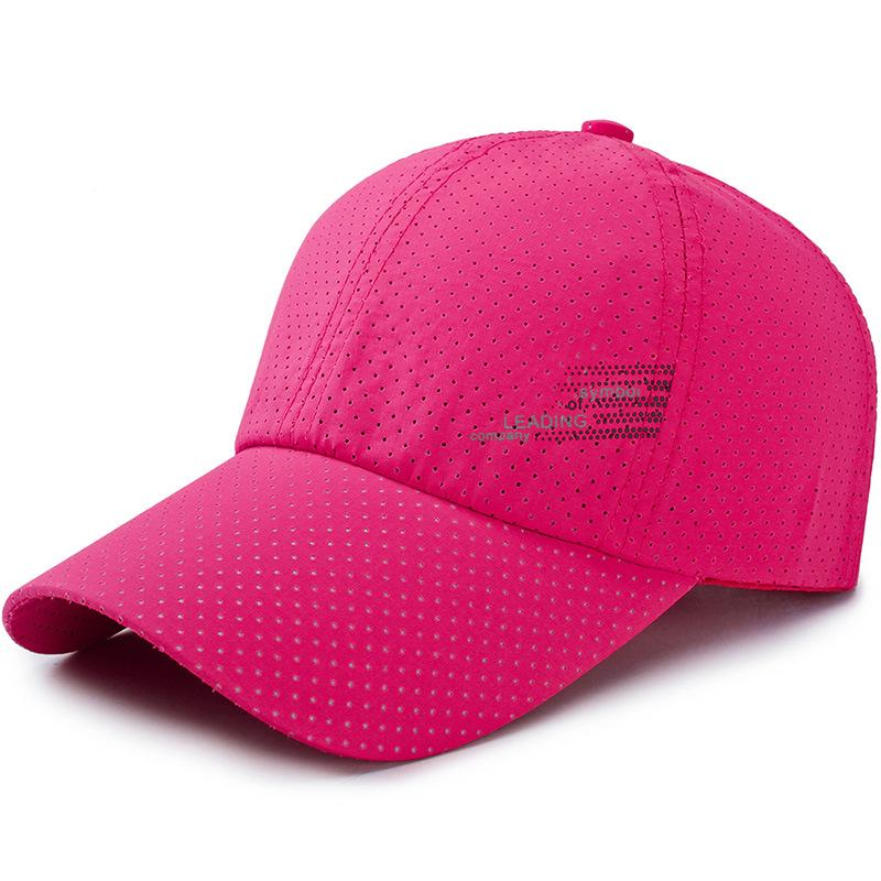 Su Yixin Vrouwen Mode Ademend Sport Snel drogende Cap Casual Baseball Net Cap voor Mannen 9 Kleuren helder roze