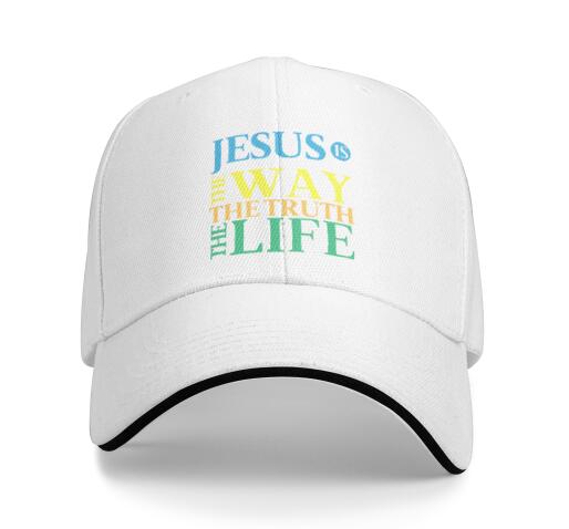 Alice cap Denim Cap Jesus The Way The Truth The Life Baseball Dad Cap Verstelbare Klassieke Sport voor Unisex Vrouwen Hoed Rood One Size One Size