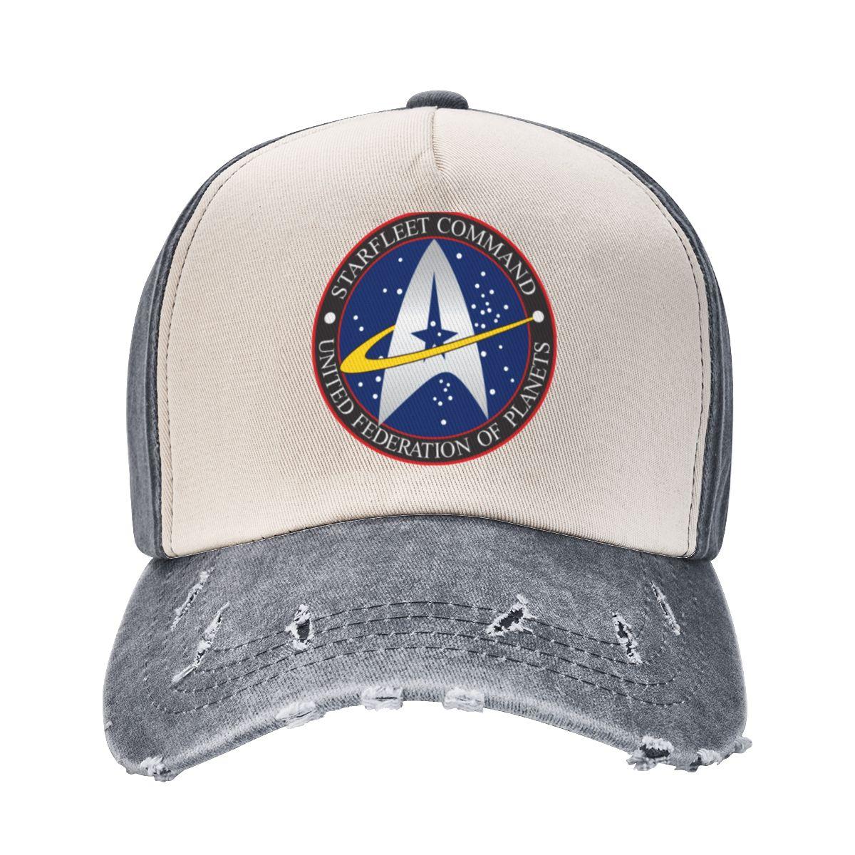 91530103MABXANBX49 Starfleet Star Treks Cap Trucker Hat Merchandise Classic Distressed Washed Snapback Hat Unisex Outdoor Activiteiten Hoeden Cap One Size