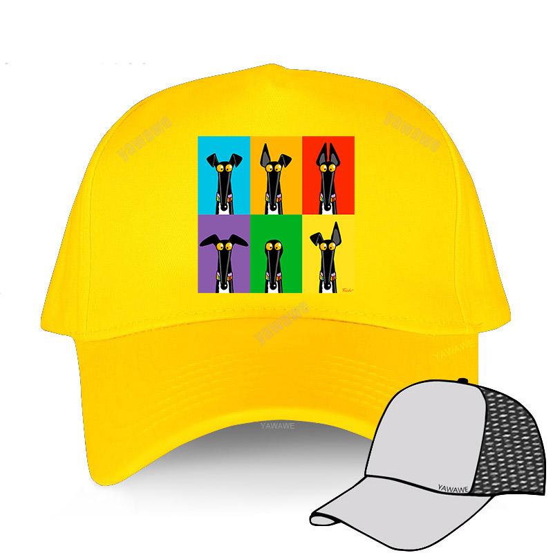 91140106MA0LTHB19W Mannen outdoor Snapback cap Windhund Hund Herren Schwarz unisex tieners mode Baseball Caps verstelbare hiphop sport motorkap Adjustable