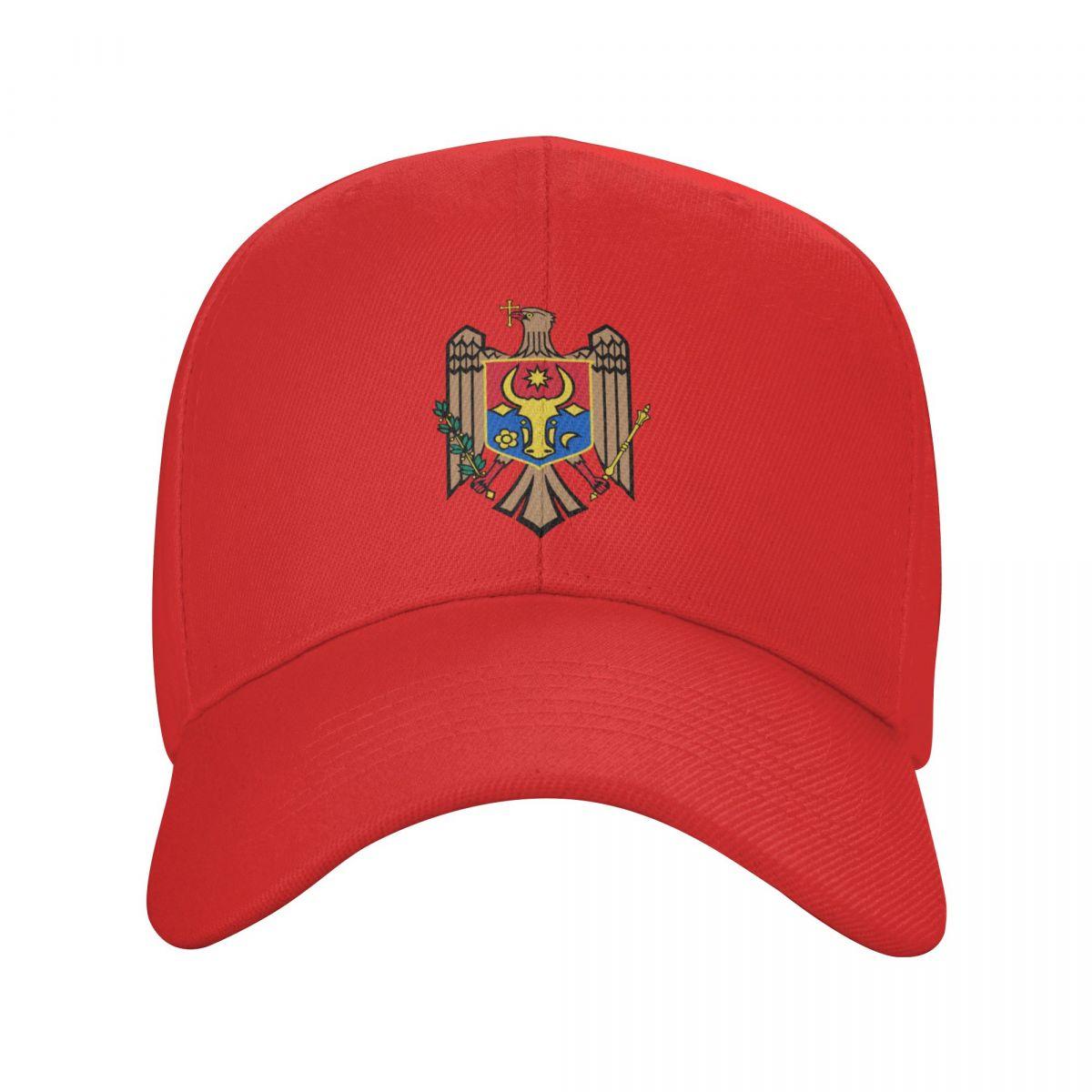 91510107MAC34WEG02 Punk Wapenschild van Moldavië Baseball Cap Unisex Volwassen Moldaviërs Vlag Verstelbare Papa Hoed voor Unisex Vrouwen Hip Hop Baseball Cap