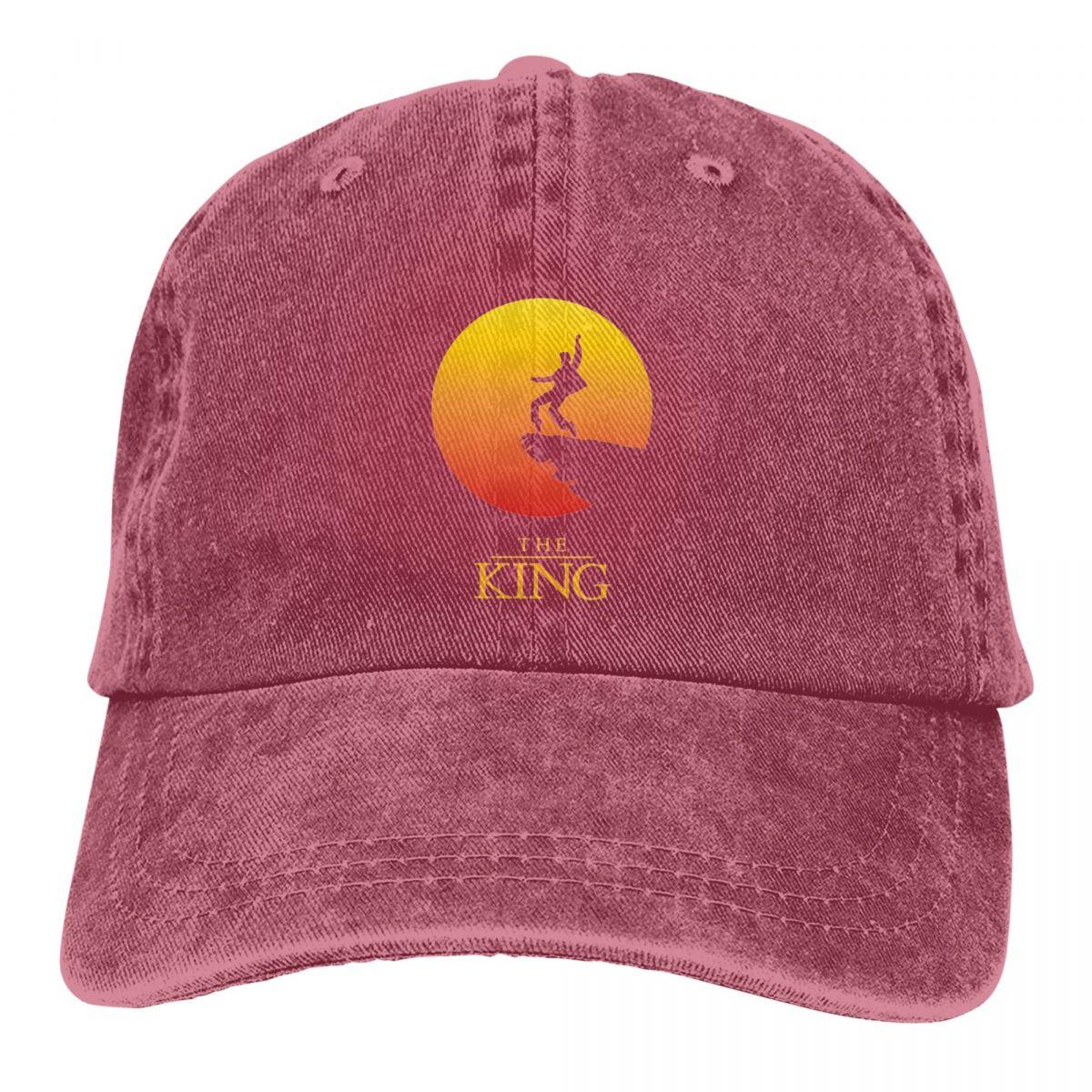 Kiki Cap Elvis Presley The King Pose Accessoires Unisex Vrouwen Trucker Hat Distressed Washed Caps Hat Retro One Size
