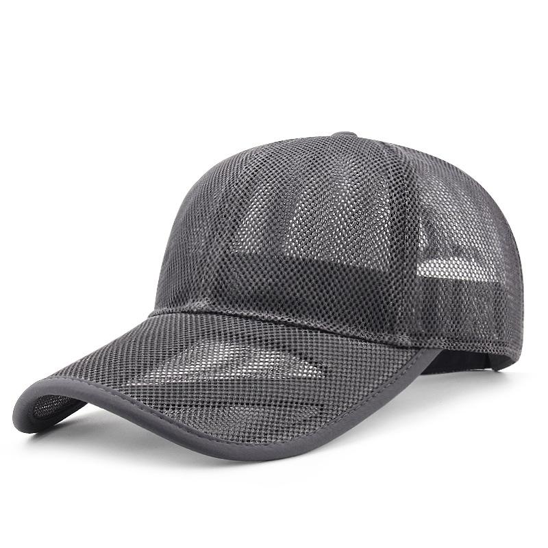 Queeniec Grote kop man grote maat baseball hoeden zomer buiten volledige mesh zonnehoed mannen plus size sport cap 56-60cm 60-65cm 56-60CM