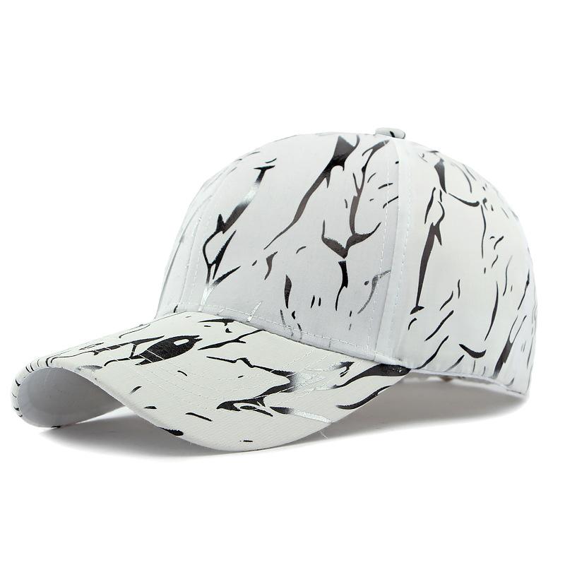 ONIHUA Hoed Heren Ademend Outdoor Zonwering Zonnehoed Hard Top Baseball Cap Dames Graffiti Cap Snapback Hoed Zonneklep Hoeden wit