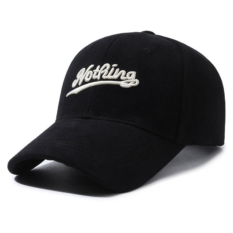 ONIHUA Mannen Brief Geborduurde Baseball Cap Vrouwen Lente Herfst Zonnescherm Cap Paardenstaart Panama Cap Snapback Vizier Hoeden Piek Cap zwart
