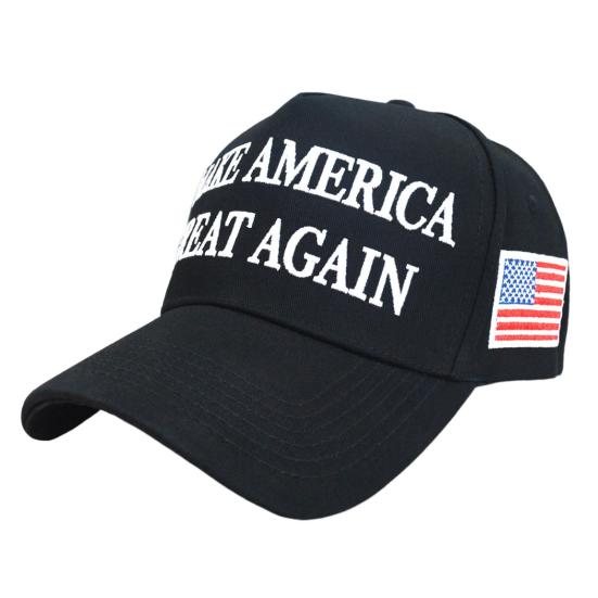 Zoeneed 1/2 stuks Trump honkbalpet met borduursel, lange rand, MAGA 2024 presidentsverkiezingscampagne, Amerikaans vlagpatroon, rally's, partijen, unisex pet 1pc zwart
