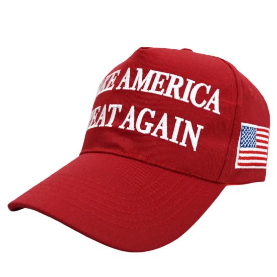 Zoeneed 1/2 stuks Trump honkbalpet met borduursel, lange rand, MAGA 2024 presidentsverkiezingscampagne, Amerikaans vlagpatroon, rally's, partijen, unisex pet 1pc rood