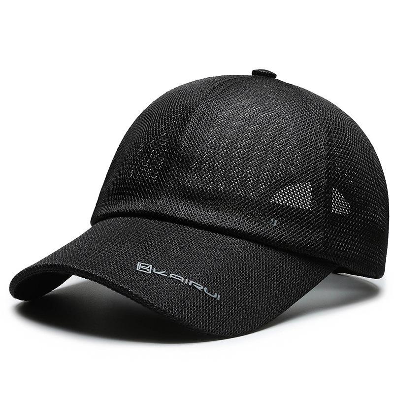 Warm Land Kerry Outdoor Zomerzonbescherming Mesh Pet voor Mannen & Vrouwen: Casual eendenbekhoed voor het vissen Adjustable (56-60cm) zwart