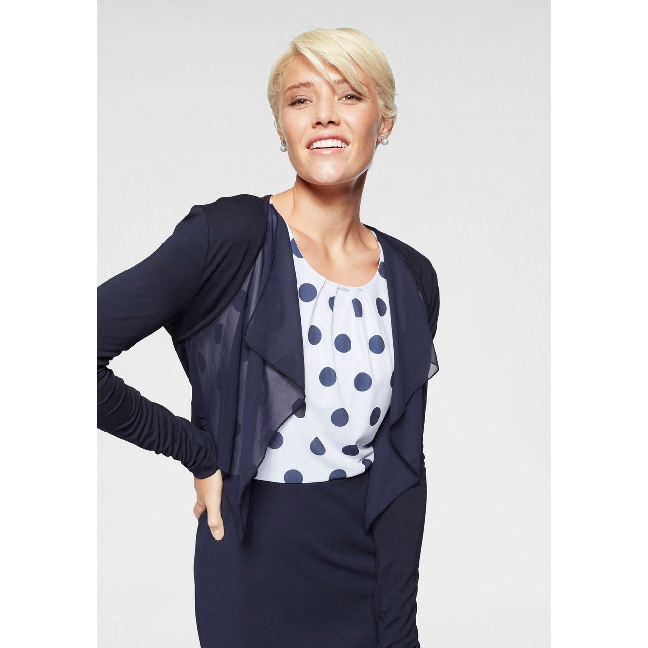 Aniston SELECTED Bolero met iets transparant voorpand