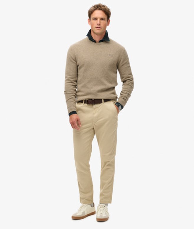 Superdry International Chinobroek Crème