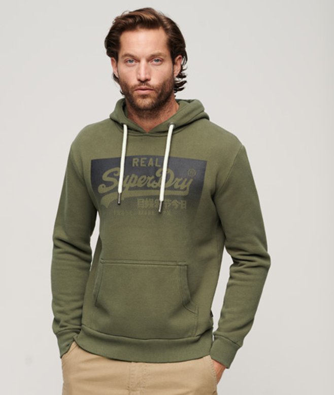Superdry Vintage Box Gradient-hoodie Groen