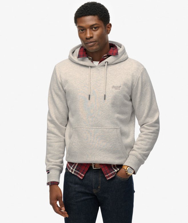 Superdry Essential Logo Hoodie Grey