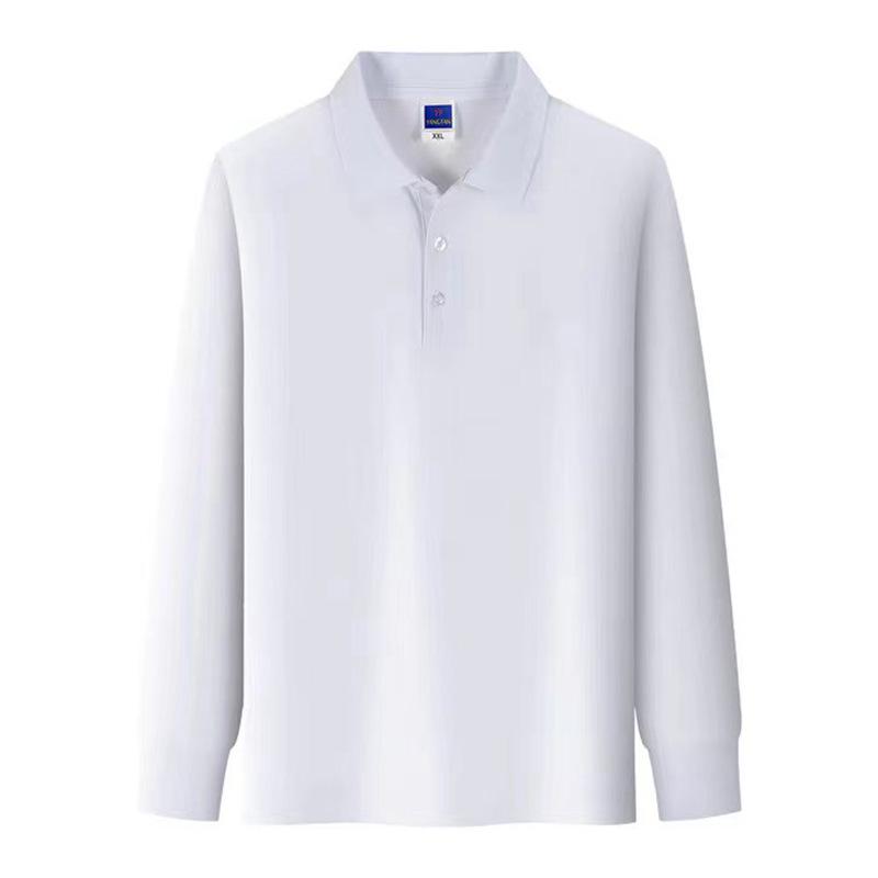 VantaGoods 200g milieuvriendelijk katoenen poloshirt met lange mouwen - herenmode, aanpasbaar logo, perfect voor werkkleding in de herfst/winter, effen kleuren. L
