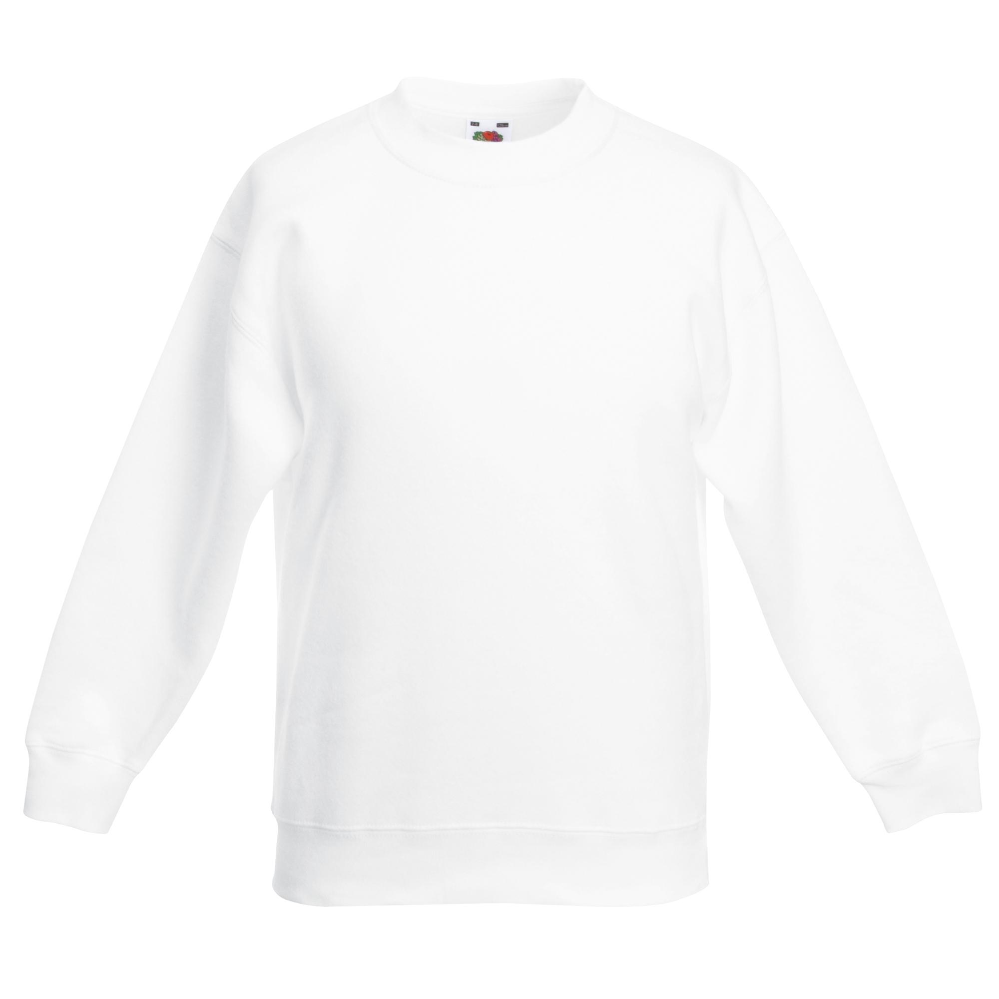 Fruit Of The Loom Kids Unisex Classic 80/20 Set-In Sweatshirt 3-4 wit