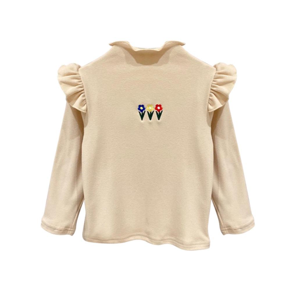Sunshine kids clothing Kinderen Winter Lange Mouw T-shirt Geborduurde Print Ronde Kraag Katoenen Basis Onderkant T-shirt Meisjes Casual Tops 90