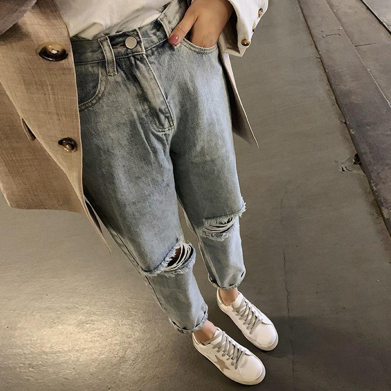 VantaGoods High-Waist Slim Fit Lichtblauwe Jeans voor Dames - Zomer 2020 Stijl M