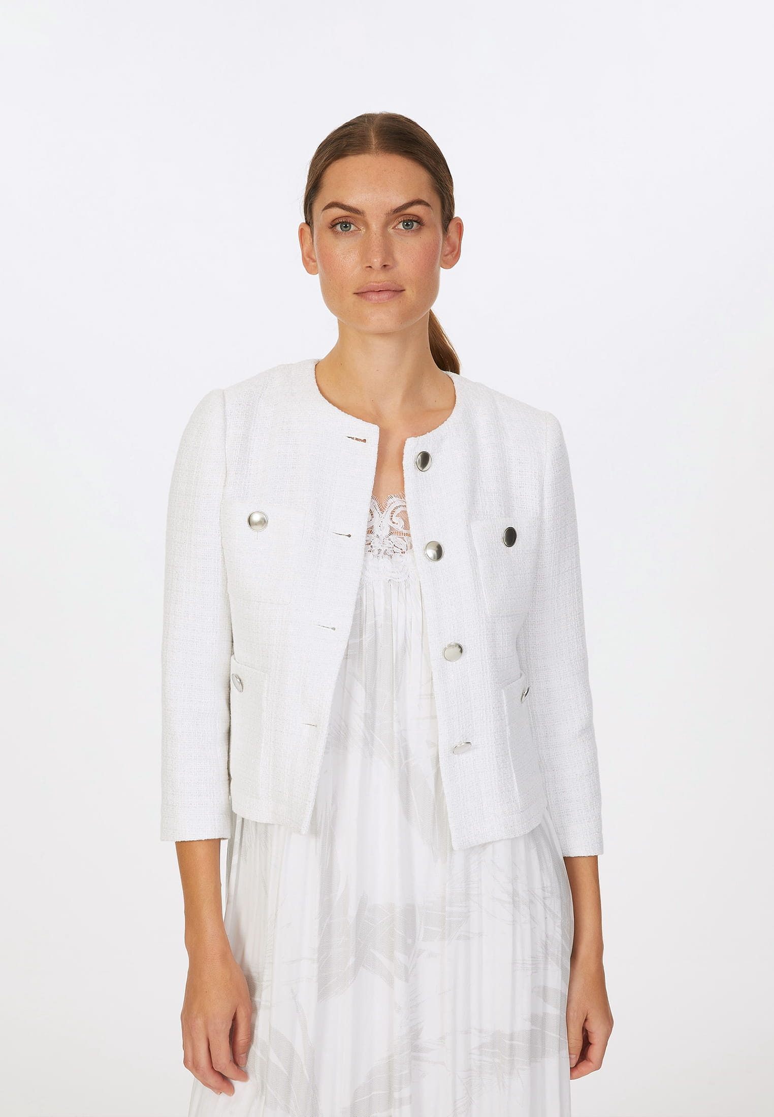 MARC AUREL Jacke aus sommerlichen Bouclé mit Lurexgarn
