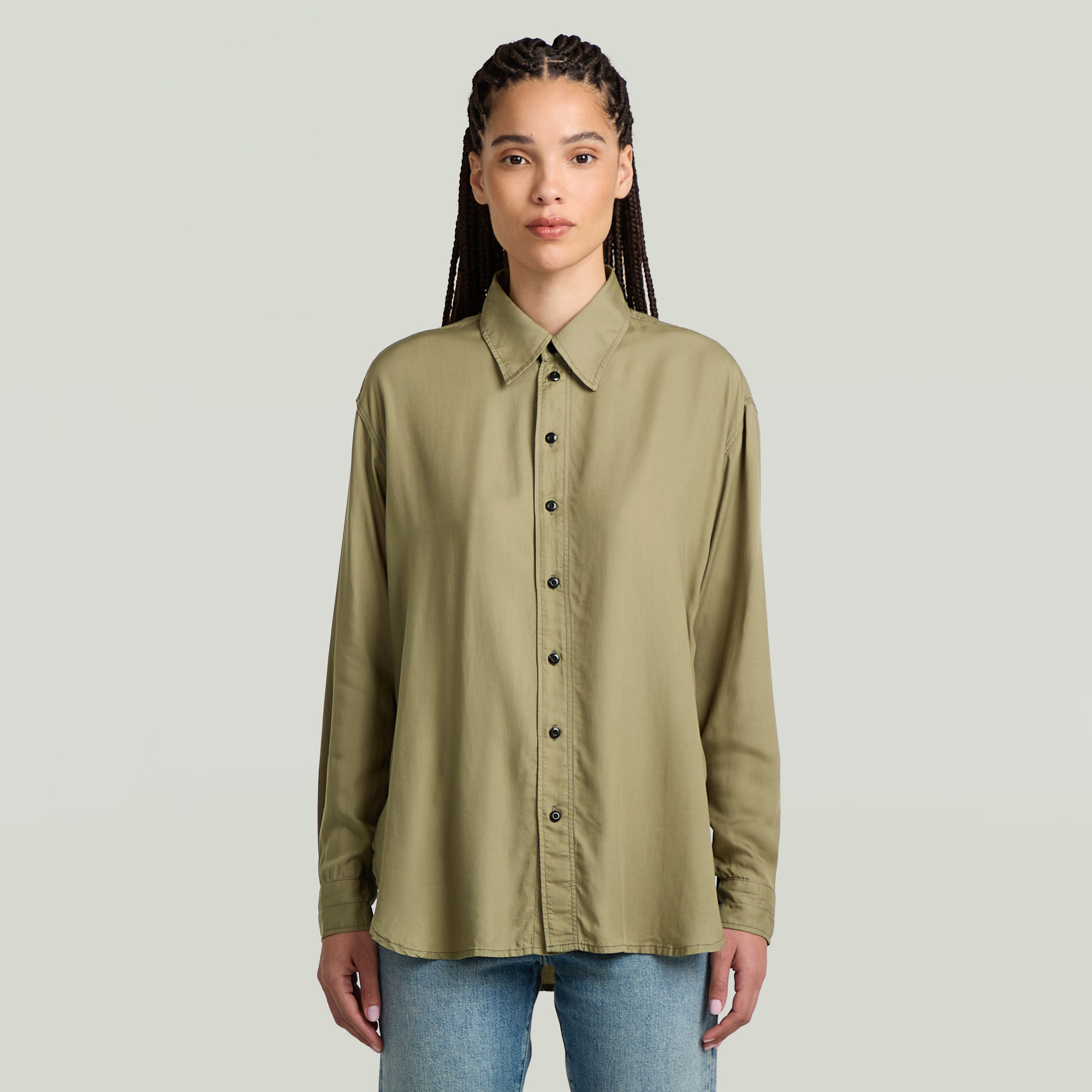 G-Star RAW Longsleeve Blousejurk - Groen - Dames