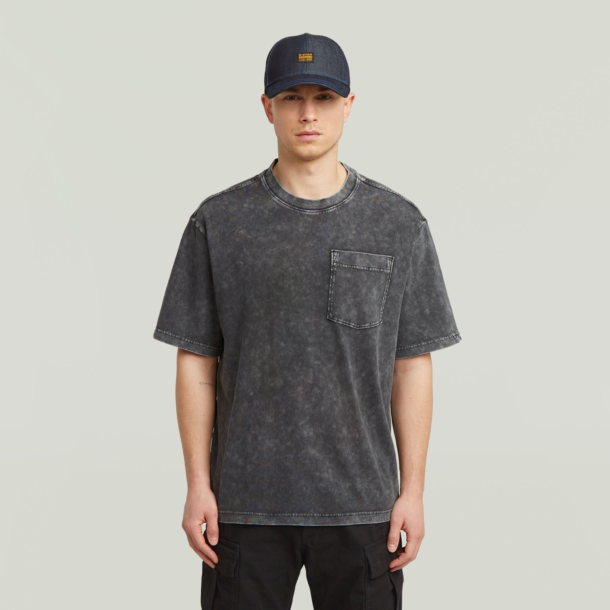 G-Star RAW Washed Pocket T-shirt - Zwart - Heren