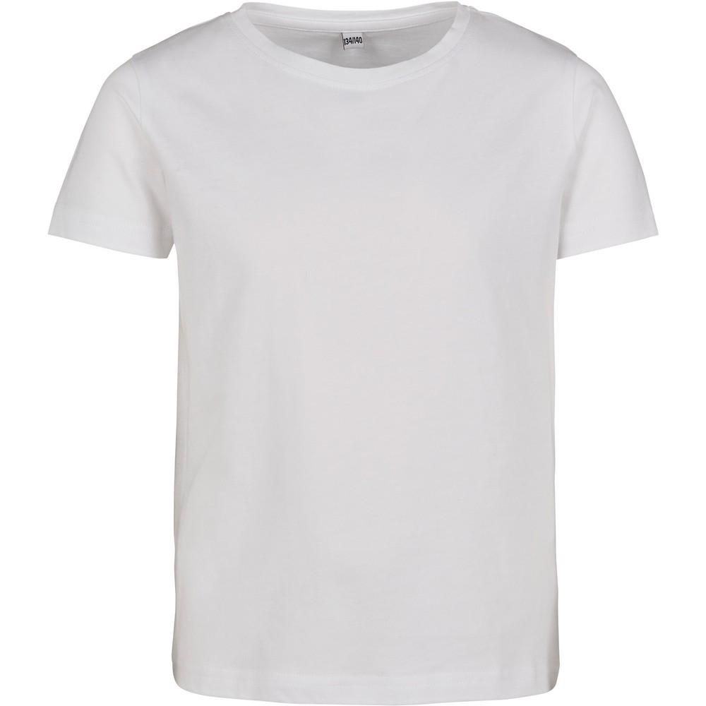 Build Your Brand T-shirt met korte mouwen voor meisjes 9-10 Years wit