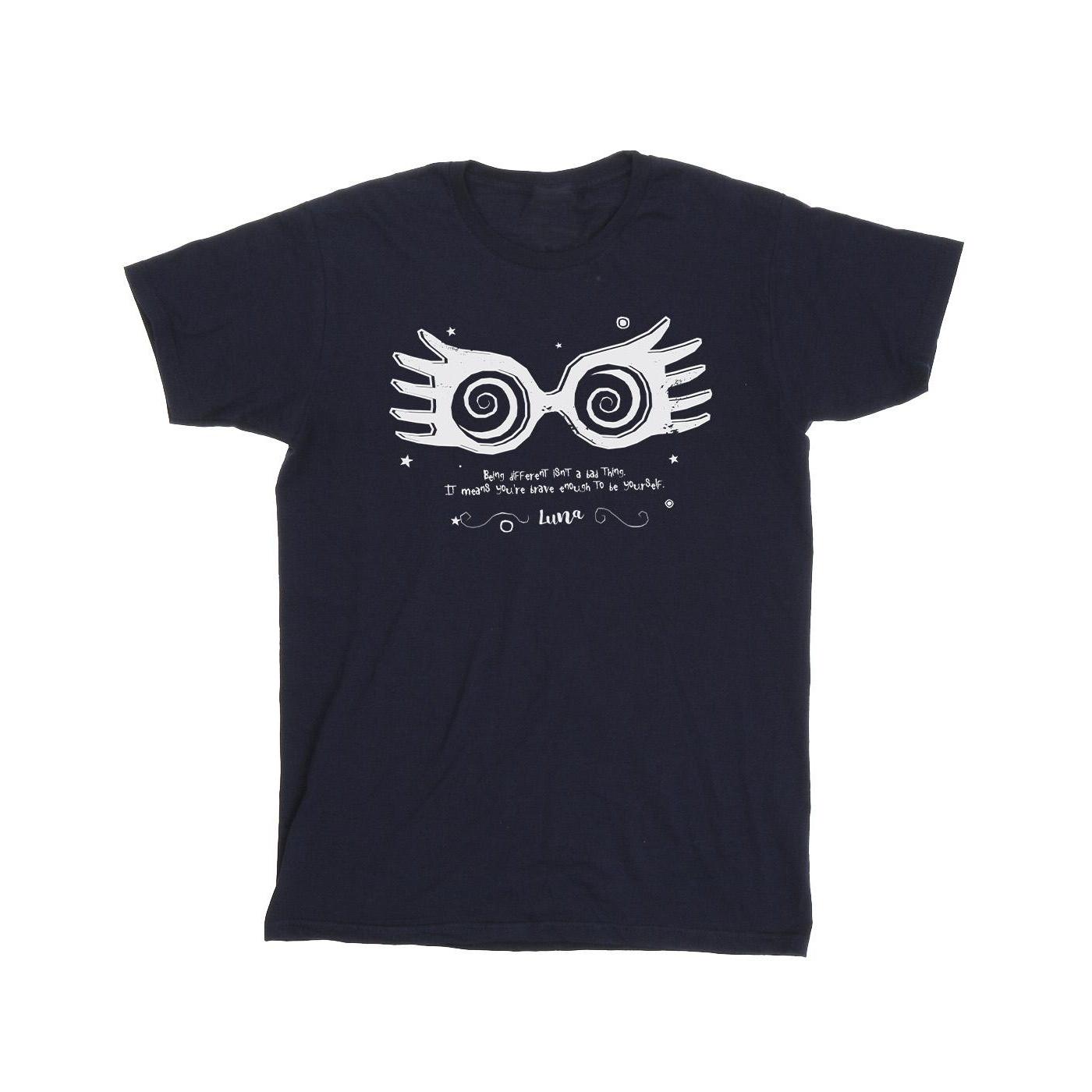 Harry Potter Girls Luna Being Different katoenen T-shirt 7-8 Years marineblauwe kleur