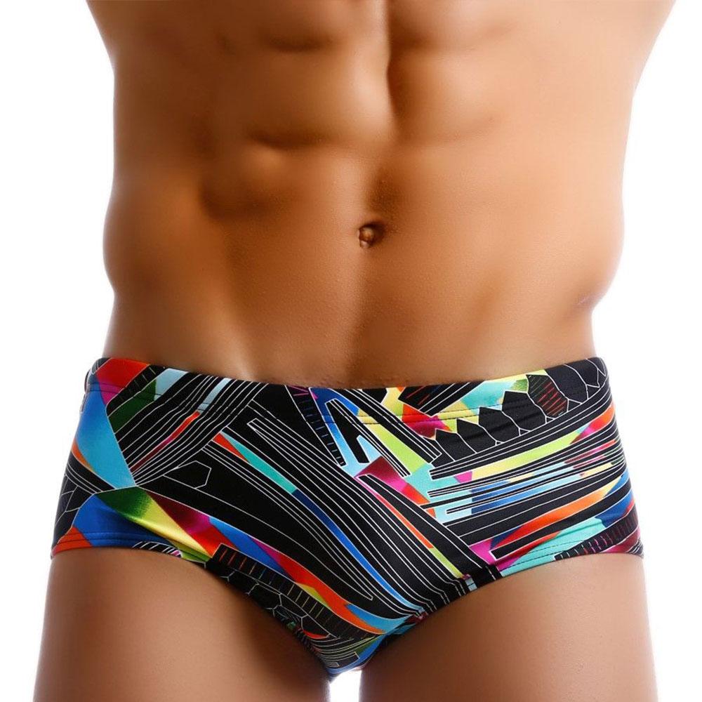 UXH Fashion Zwembroek voor heren, bikinishort met modeprint en verwijderbare badkleding L