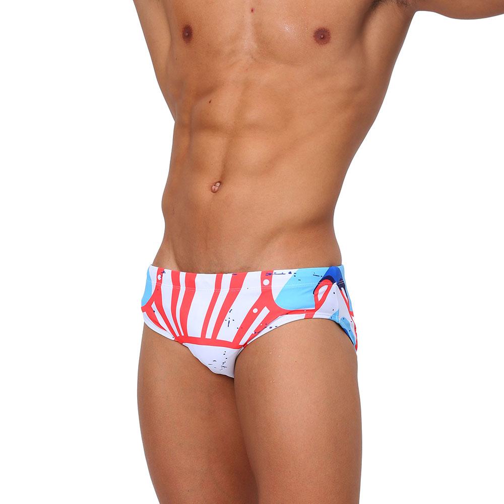 UXH Fashion Herenmode Zwemslip met bloemenprint Lage taille Grote maten Zomerstrandkleding FREESTYLE UP-LIFT XXL wit