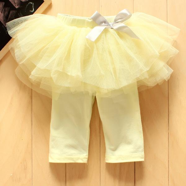 BOOSKU Kinderen meisje tutu rok culottes leggings gaas broek feestrokken met strik danskleding 0-3 jaar 3 kleuren S/90