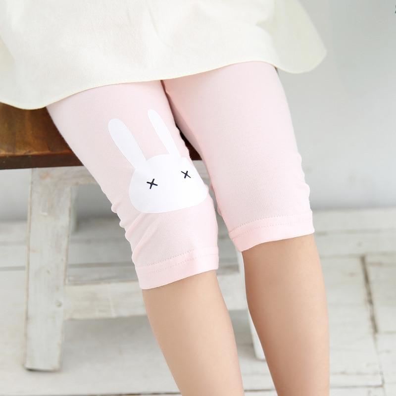 Topzeros Meisjes zomer leggings kinderen knielengte broek leggings broek elastische suikerspin kleur kinderen capris meisje skinny broek 120