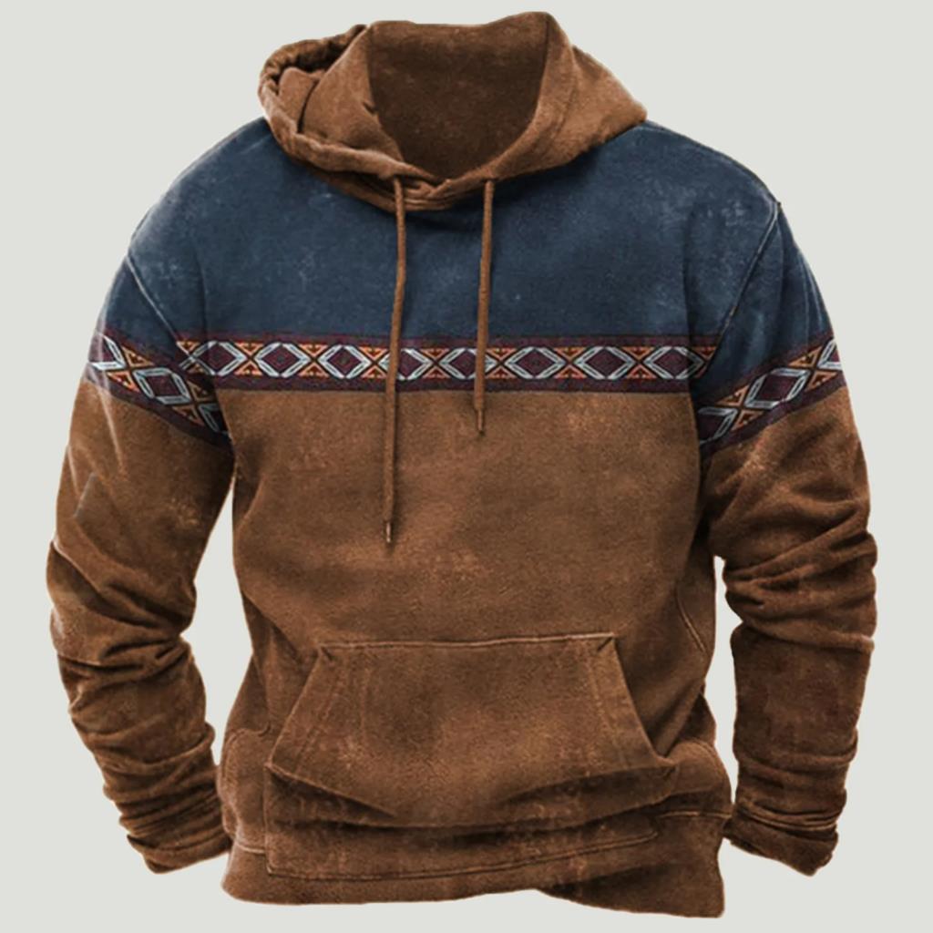 ETST WENDY 011 Vintage Sweatshirt 3D Colorblock Aztec Etnische Hoodies Losse Heren/VROUWEN Hoodie Vakantie Kinderen Hoodie Lange Mouw Jas Herenkleding 2XL