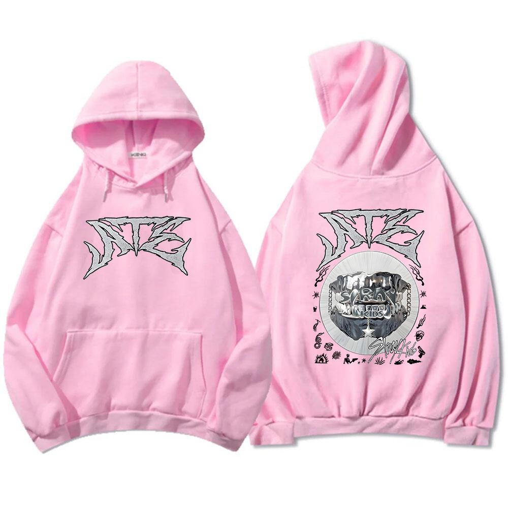 Planet clothing wholesale Heren Streetwear Hoodies Koreaanse Band Ate Chk Chk Boom Sweatshirts Sudaderas Hombre Mode Hip Hop Streetwear Grafische Kleding Tops XS roze