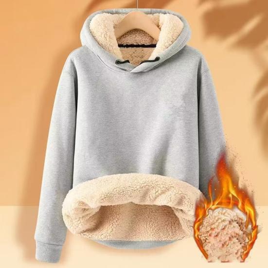 Yoghurt Heren Sweatshirt Lange Mouw Losse Gewatteerde Trekkoord Heren Winter Capuchon Sweatshirt Dagelijkse Kleding 5XL lichtgrijze kleur