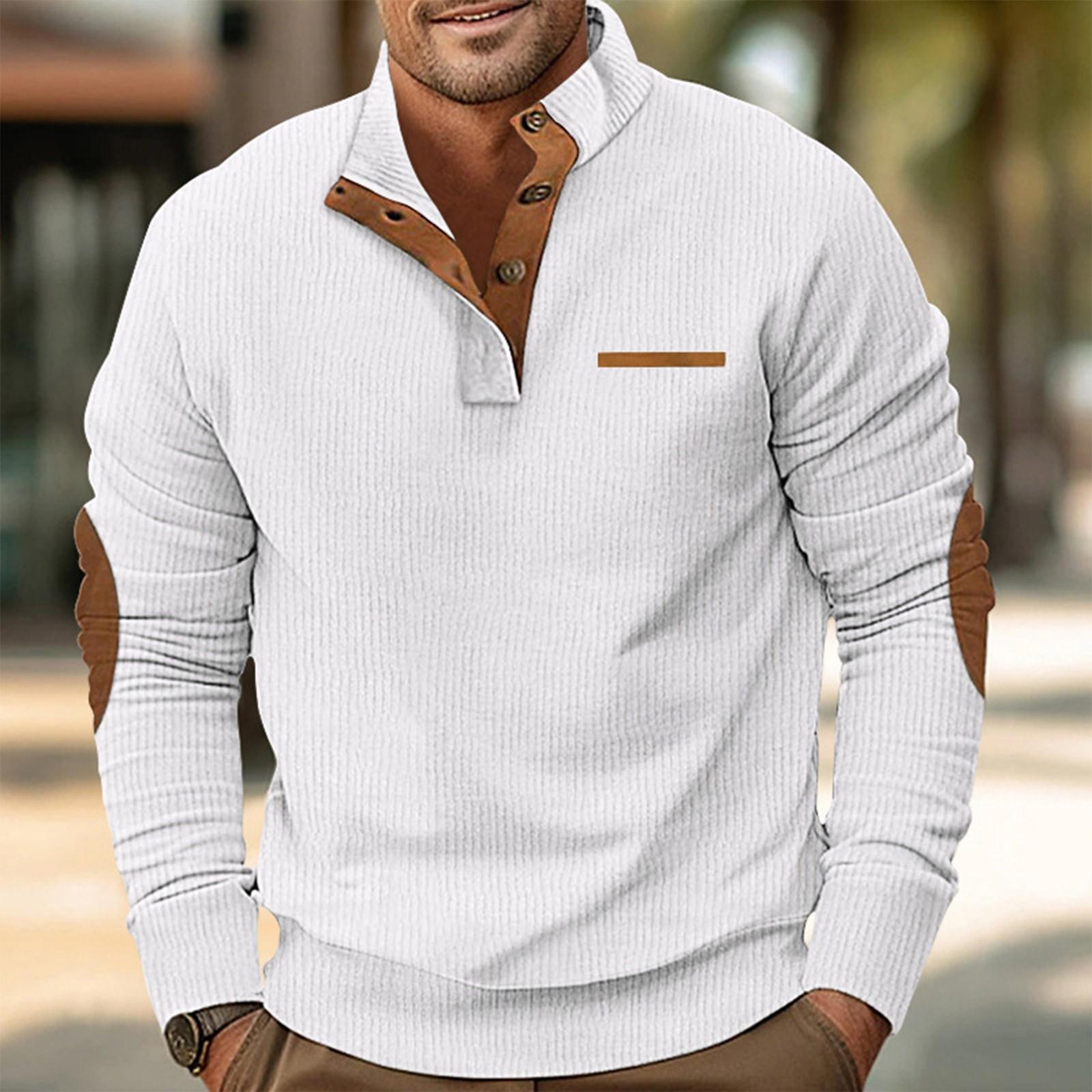 Winnerer Uranus Lente en heren staande kraag sweatshirt is outdoor casual truien tops XL wit